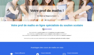 Cours particuliers de maths en ligne