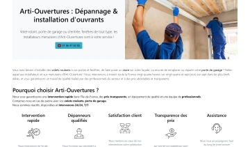 Arti-Ouvertures, installateurs menuisiers à Paris et en Île-de-France 