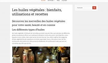 Huiles végétales, site d'informations sur les huiles végétales