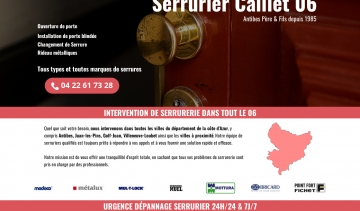 Serrurier Caillet, votre serrurier dans le 06