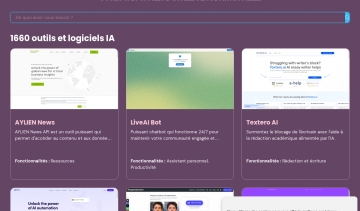 Capture d'écran du site IA Mieux