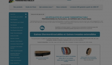 Gaines thermorétractables, vente en ligne de gaine thermo en France