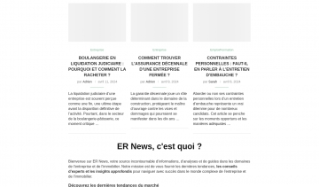 ER News, blog d'informations sur l'entreprise et l'immobilier