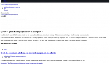 L'Affichage dynmaique : le blog pour tout savoir