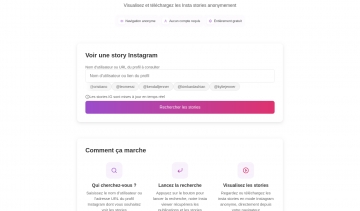 Insta-story-viewer, site pour regarder et télécharger des stories insta