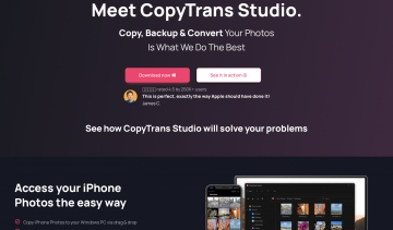 Copytrans.studio, application pour gérer les photos sur Iphone et iPad 