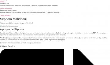 Sephora Mahdaoui Rédactrice Web