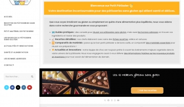 Petit Pâtissier propose une plateforme dédiée à la pâtisserie sans gluten, alliant santé, gourmandise et simplicité