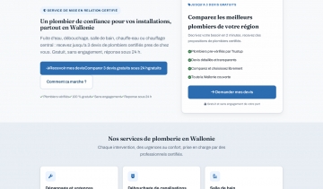 Plombier Wallonie : Trouvez un plombier qualifié en Wallonie