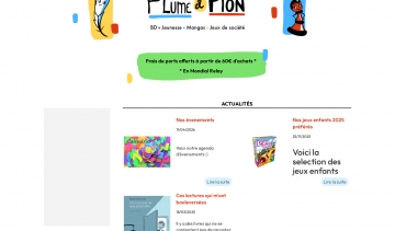 Plume et Pion : librairie geek en ligne