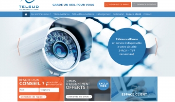 site internet de TelSud, société de télésurveillance