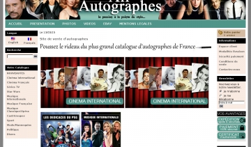 vente en ligne d'autographes de grandes stars