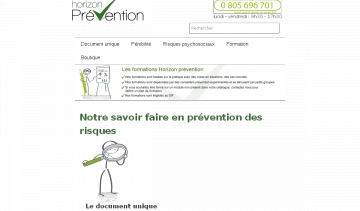 Horizon Prévention site de gestion des risques et de document unique