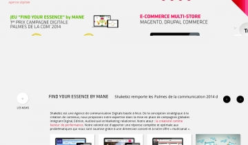 Page d'accueil du site de Shakebiz, l'agence digitale spécialisée mobile
