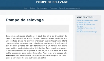 pompe de relevage