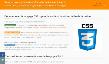 Apprendre le langage CSS rapidement