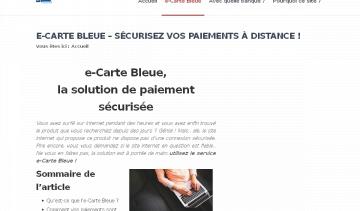 e-Carte Bleue : le portail d'information