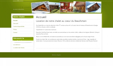 Chalet à louer dans le Beaufortain