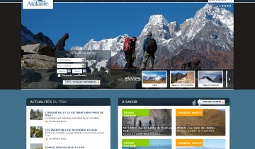 Screenshot du site internet de Atalante - Tour opérateur des voyages à pied