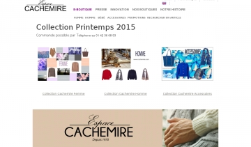 vente sur internet de pulls en cachemire