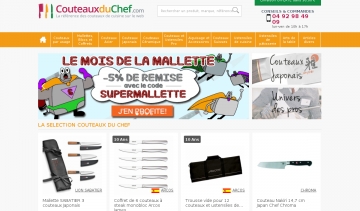 Vente de couteaux de cuisine sur internet