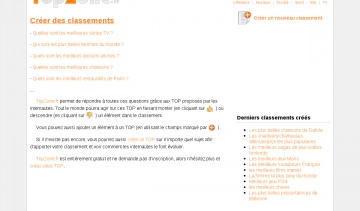 site de classements