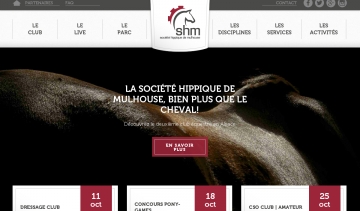 Site internet du club d'équitation de Mulhouse