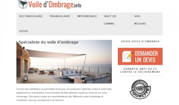 devis voile d'ombrage