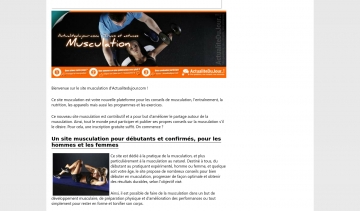 Site de conseils sur la musculation