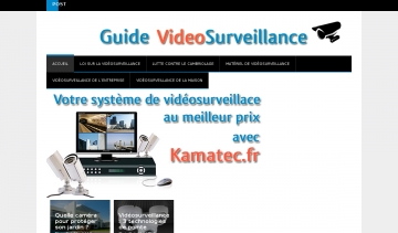 Capture d'écran du site guide videosurveillance