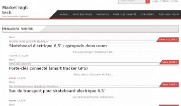 site spécialisé dans la vente de produits high-tech