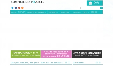 Comptoir Des Possibles, pour la promotion de cigarettes électroniques et de e-liquides de qualité