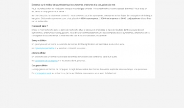 dictionnaire de synonyme en ligne