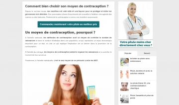 Choisir sa Contraception, guide web sur les méthodes de contraception