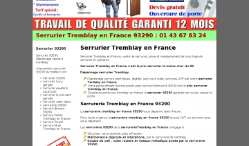 Serrurier Tremblay-en-France, entreprise de serrurerie qualifiée