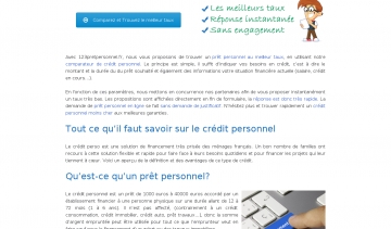 123pretpersonnel, la meilleure option du prêt personnel.