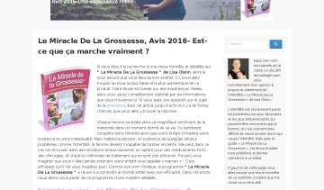Le Miracle de La Grossesse Guide, site informatif pour tomber enceinte 
