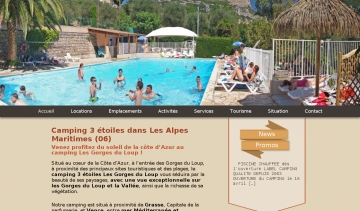 Camping Alpes Maritimes, le camping les Gorges du Loup