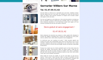Serrurier Villiers-sur-Marne, entreprise de serrurerie sérieuse