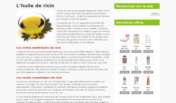 L'huile de ricin, un remède pratique pour différents maux