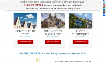 Obtenez votre devis de diagnostics immobiliers et contrôles RT 2012 - R9 INFILTROMETRIE 29000 QUIMPER FINISTERE