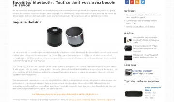 Enceintes Bluetooth, guide d'achat des enceintes Bluetooth