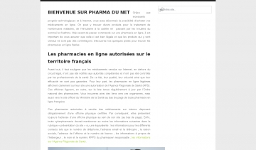 PHARMA DU NET, le guide pour trouver les pharmacies du net de qualité