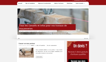 le site travaux-maconnerie, conseils et devis de maçons