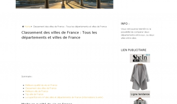 www.ville-departement.com, classement des villes de France