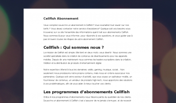 Cellfish, le n°1 en création de contenus de divertissement