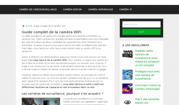 Caméra Wifi, guide complet de la caméra wifi