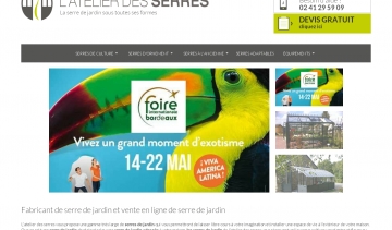 L' Atelier des Serres, fabrication et vente des meilleures serres