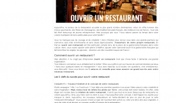 Ouvrirunrestaurant.fr, des astuces et conseils pour ouvrir un restaurant