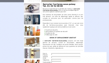 Serrurier Carrières-sous-Poissy, services moins chers en serrurerie et métallerie